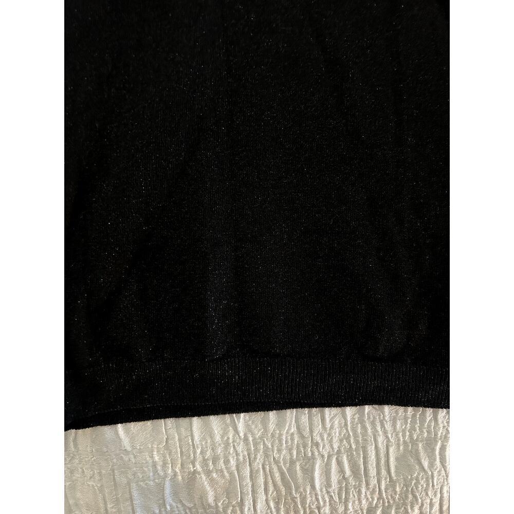 Chico's Lurex Black Shimmer Turtleneck Size 0 - Picture 11 of 12